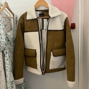 Urban Outfitters Sherpa leather jacket